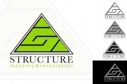 Structure Masonry & Restoration brand mark by John Webb Designs